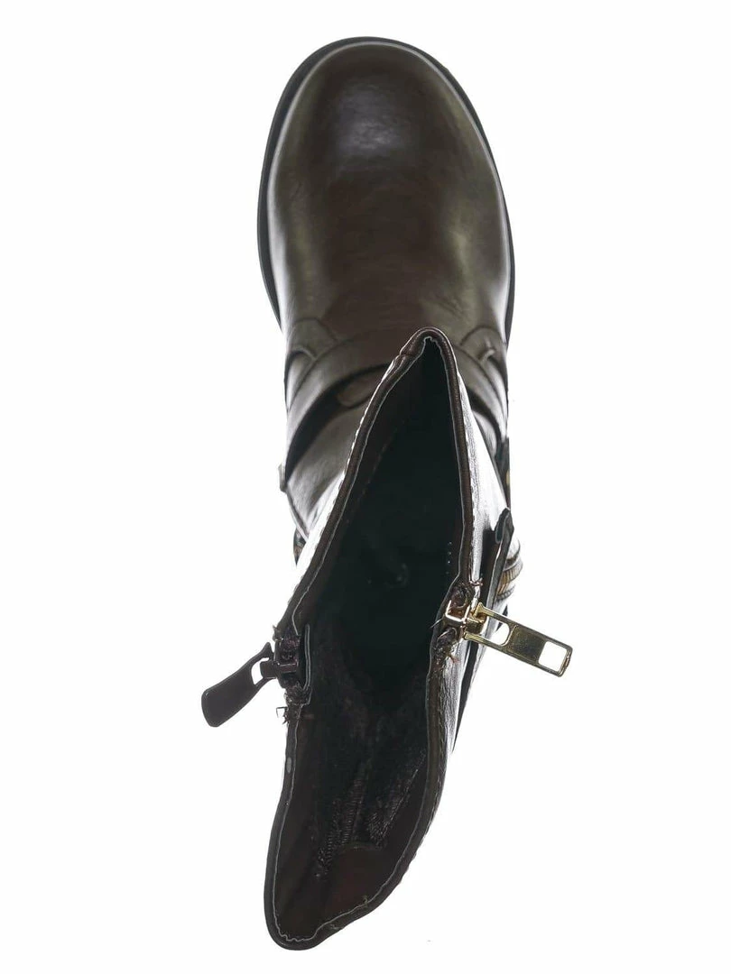 Forever Link Justina52K Children's Engineer Harness Boots - Kids Girls Steampunk Riding Shoe