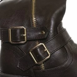 Forever Link Justina52K Children's Engineer Harness Boots - Kids Girls Steampunk Riding Shoe