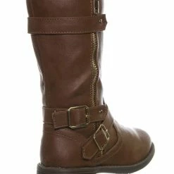 Forever Link Justina52K Children's Engineer Harness Boots - Kids Girls Steampunk Riding Shoe