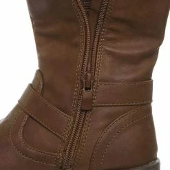 Forever Link Justina52K Children's Engineer Harness Boots - Kids Girls Steampunk Riding Shoe