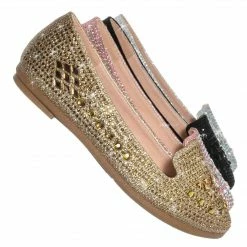 Forever Link Larissa79k Childrens Rhinestone Ballet Loafer - Girl Kids Glitter Crystal Flats