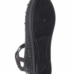 Forever Link New Larissa83K Girls Rhinestone Crystal Ballet Flat - Childern Elastic Strap Shoe