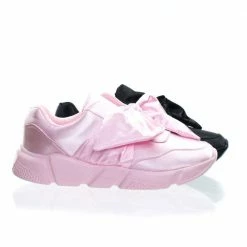 Forever Link New Mode6 Forever Satin Ribbon Slip Jogger Sneaker W Lightweight Flatform