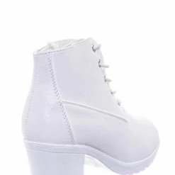 Forever Link Plus12K Kids Block Heel Combat Bootie - Children Chunky Military Lace Ankle Boot New