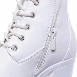 Forever Link Plus12K Kids Block Heel Combat Bootie - Children Chunky Military Lace Ankle Boot New