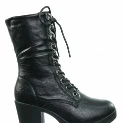 Forever Link Plus571 Vintage Military Combat Boots - Womens Engineered Lace Up Shoe New