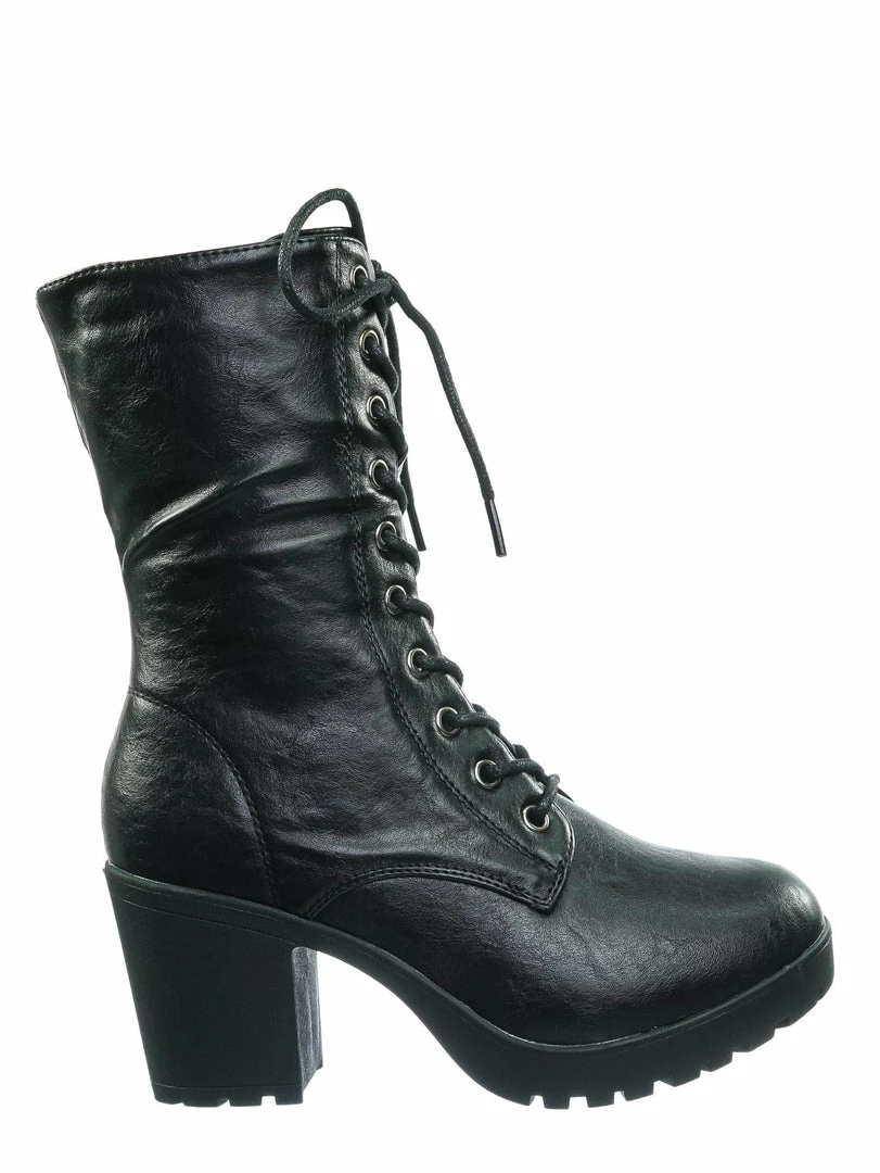 Forever Link Plus571 Vintage Military Combat Boots - Womens Engineered Lace Up Shoe New