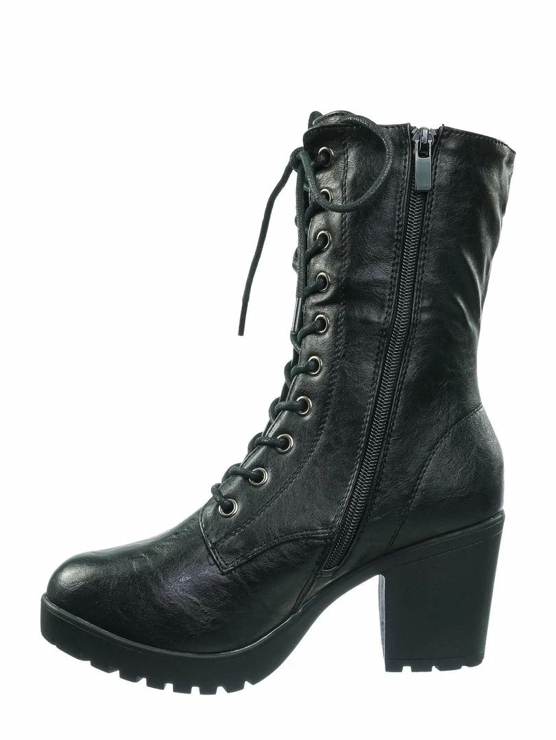Forever Link Plus571 Vintage Military Combat Boots - Womens Engineered Lace Up Shoe New