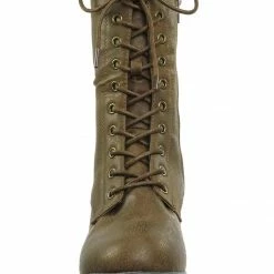 Forever Link Plus571 Vintage Military Combat Boots - Womens Engineered Lace Up Shoe New
