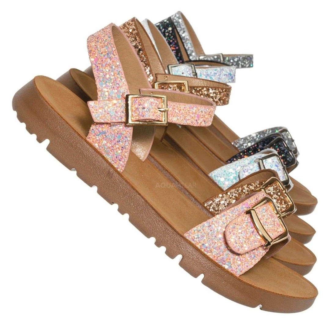Forever Link Reform29k Girl Children Comfort Flat Sandal - Kids Size Open Toe Shoe