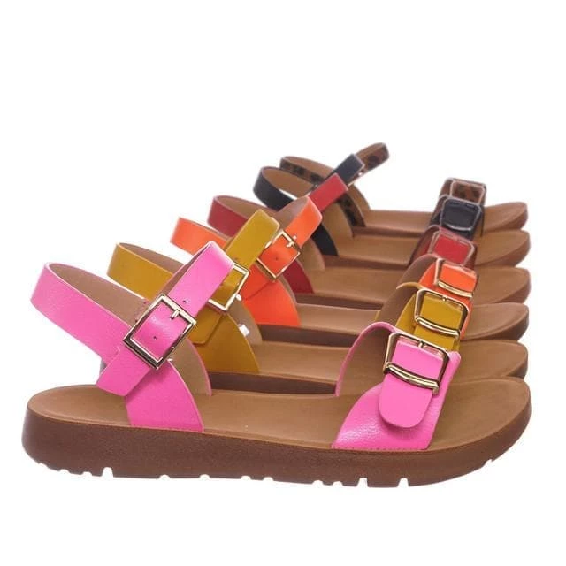 Forever Link New Reform9k Girl Children Comfort Flat Sandal - Kids Size Open Toe Shoe