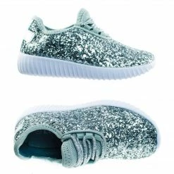 Forever Link Remy18k Lace Up Rock Glitter Fashion Sneaker For Children / Girl / Kids