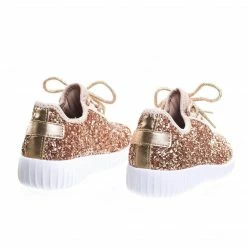 Forever Link Remy18k Lace Up Rock Glitter Fashion Sneaker For Children / Girl / Kids