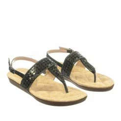 Forever Link New Rosa82K Children Girl Soft Padded Insole Wedge Thong Sandal W Rhinestone Crystal