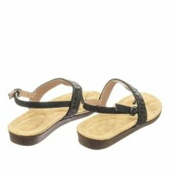 Forever Link New Rosa82K Children Girl Soft Padded Insole Wedge Thong Sandal W Rhinestone Crystal