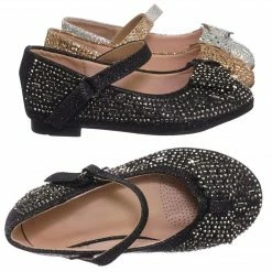 Forever Link New Sabina72KA Baby Toddler Rhinestone Mary Jane Ballet Flat - Kids Dress Shoes