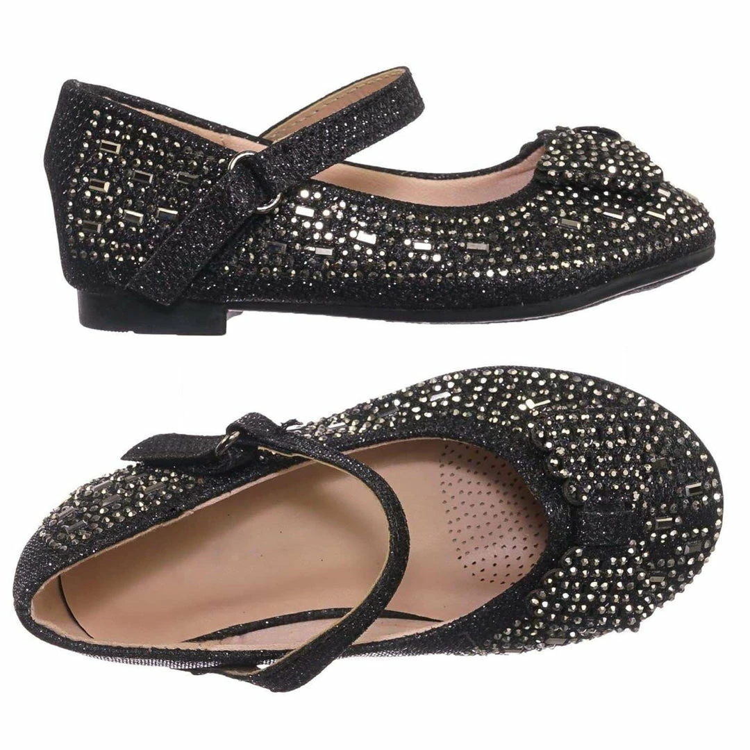 Forever Link New Sabina72KA Baby Toddler Rhinestone Mary Jane Ballet Flat - Kids Dress Shoes