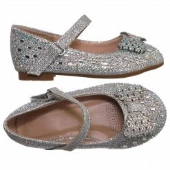 Forever Link New Sabina72KA Baby Toddler Rhinestone Mary Jane Ballet Flat - Kids Dress Shoes