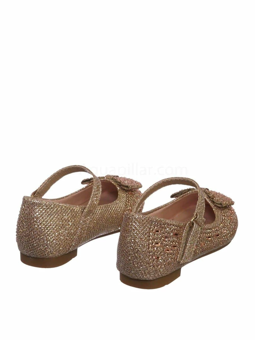 Forever Link New Sabina72KA Baby Toddler Rhinestone Mary Jane Ballet Flat - Kids Dress Shoes