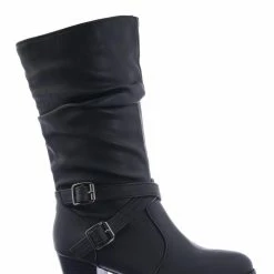 Forever Link Safety52k Childerns Harness Strapped Boots - Little Girls Mid Calf Heel Shoes New