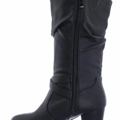 Forever Link Safety52k Childerns Harness Strapped Boots - Little Girls Mid Calf Heel Shoes New