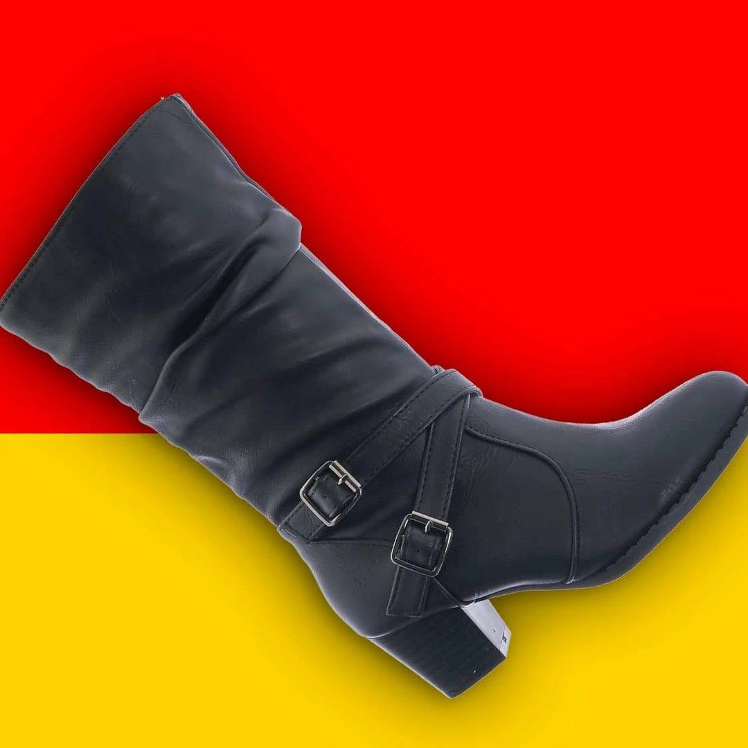 Forever Link Safety52k Childerns Harness Strapped Boots - Little Girls Mid Calf Heel Shoes New