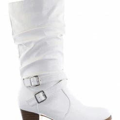 Forever Link Safety52k Childerns Harness Strapped Boots - Little Girls Mid Calf Heel Shoes New