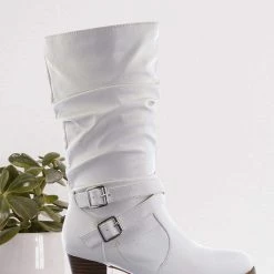 Forever Link Safety52k Childerns Harness Strapped Boots - Little Girls Mid Calf Heel Shoes New