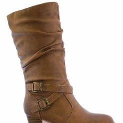 Forever Link Safety52k Childerns Harness Strapped Boots - Little Girls Mid Calf Heel Shoes New