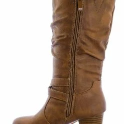Forever Link Safety52k Childerns Harness Strapped Boots - Little Girls Mid Calf Heel Shoes New