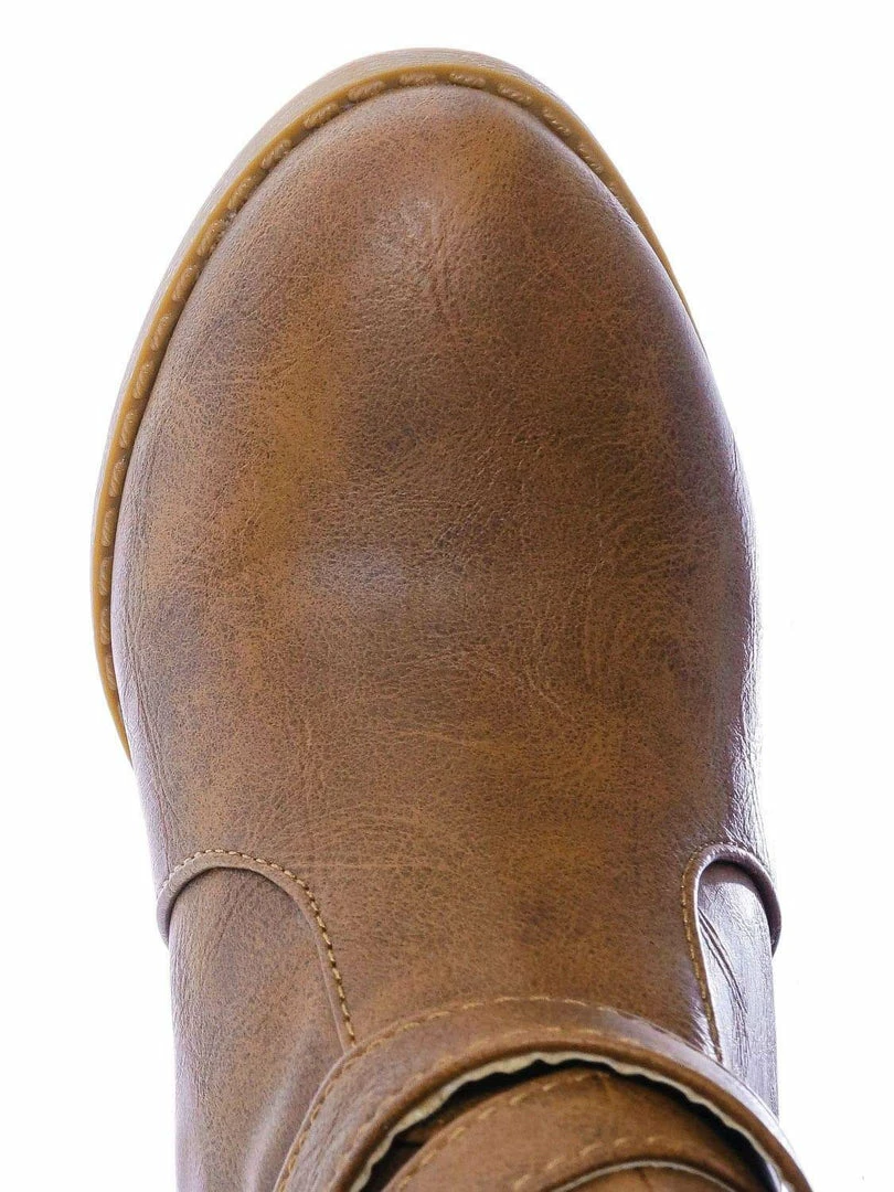 Forever Link Safety52k Childerns Harness Strapped Boots - Little Girls Mid Calf Heel Shoes New