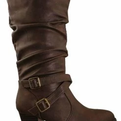 Forever Link Safety52k Childerns Harness Strapped Boots - Little Girls Mid Calf Heel Shoes New