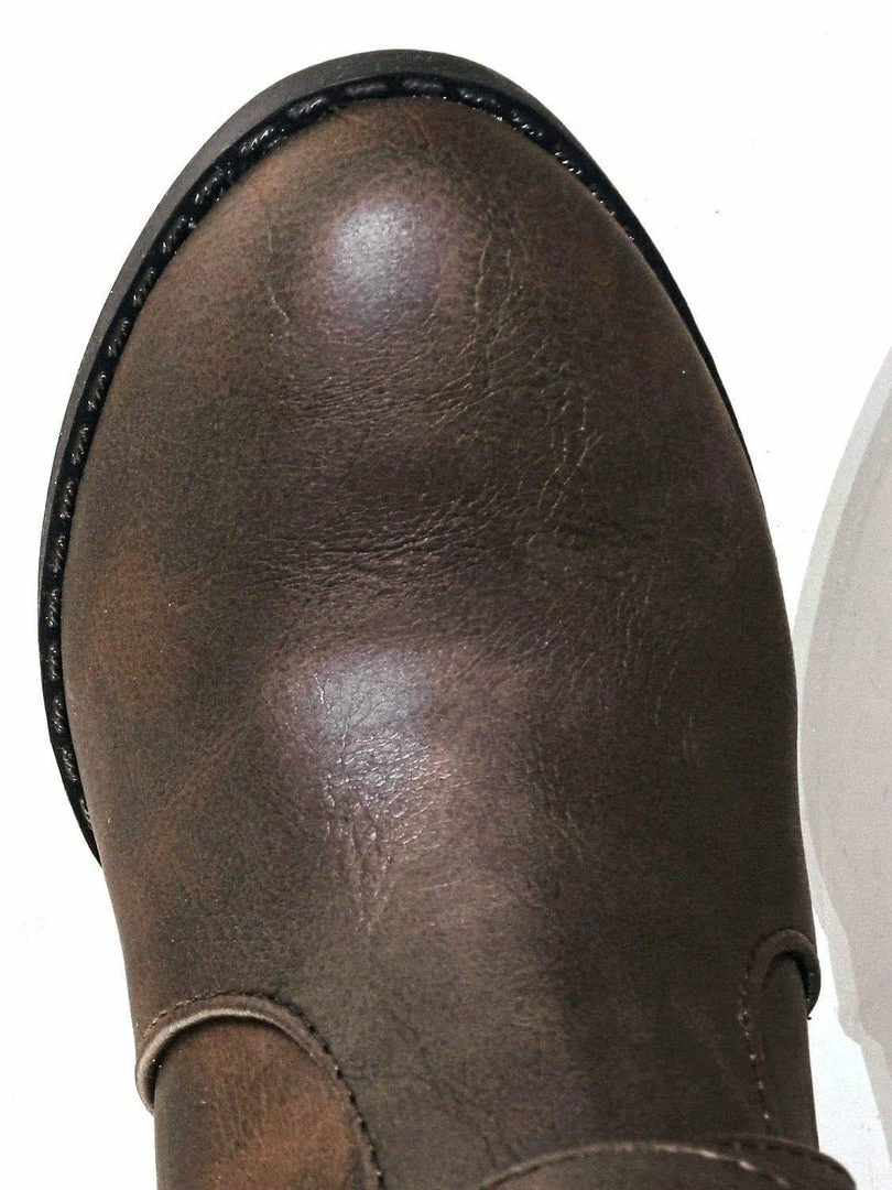 Forever Link Safety52k Childerns Harness Strapped Boots - Little Girls Mid Calf Heel Shoes New