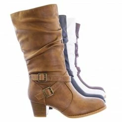 Forever Link Safety52k Childerns Harness Strapped Boots - Little Girls Mid Calf Heel Shoes New