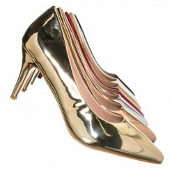 Forever Link Heels Sanzi2 Low Stiletto Heel Pumps - Slip On Dress Shoes Solid Or Animal Prints