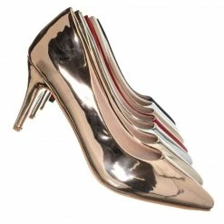 Forever Link Heels Sanzi2 Low Stiletto Heel Pumps - Slip On Dress Shoes Solid Or Animal Prints