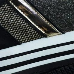 Forever Link New Sponge02 Comfortable Mesh Glitter Flatform Sneaker W Stripped Curved Platform