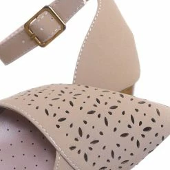 Forever Link Topper30 Block Heel Pointed Toe Pump - Women D'Orsay Ankle Strap Cutout