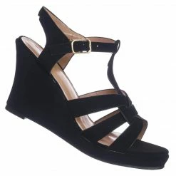 Forever Link Tuna37 Woven T-Strap Wedge Sandal - Women Open Toe Gladiator Cage Strap