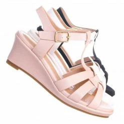 Forever Link Tuna37K Kids Gladiator Wedge Heel Sandal - Children Girl T-Strap Open Toe Shoe New