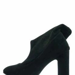 Forever Link Weismann03 Soft Stretch Block Heel Boot - Women Sock Snug Fit Retro
