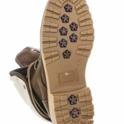 Forever Link New Whitney23 Foldable Lace Up Boot - Faux Fur Shearling Lining Collar Fold Overs