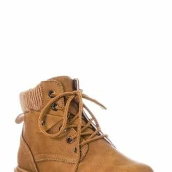Forever Link New Whitney33K Kids Lace Up Ankle Bootie - Childrens Rugged Hiking Boots