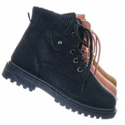 Forever Link New Whitney33K Kids Lace Up Ankle Bootie - Childrens Rugged Hiking Boots