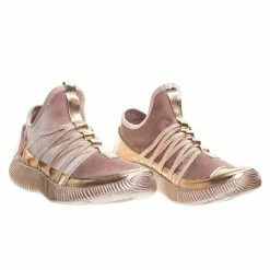 Forever Link New Yes4 Athletic Velvet Elastic Lacer Fashion Sneaker W Hook & Loop Closure