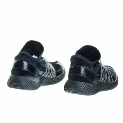 Forever Link New Yes4 Athletic Velvet Elastic Lacer Fashion Sneaker W Hook & Loop Closure