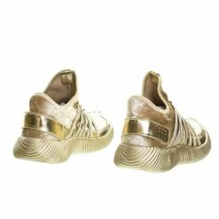 Forever Link New Yes4 Athletic Velvet Elastic Lacer Fashion Sneaker W Hook & Loop Closure