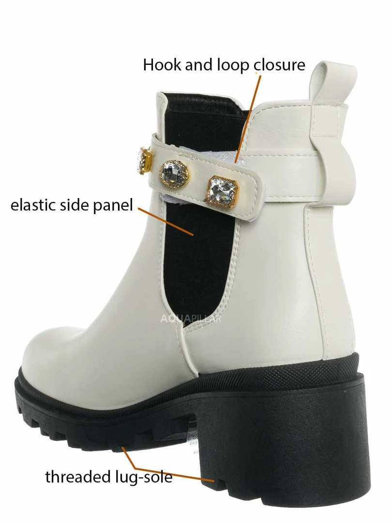 Forever Link Pacific08 Rhinestone Jewel Chelsea Bootie - Women Ankle Boots New