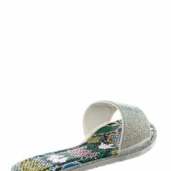 Bamboo Share01 Jelly Rhinestone Crystal Slipper - Animal Print Clear Lucite Sandal New