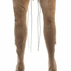 Forever Link New Ariana38 Corset Lace Up Thigh High Boots - Women High Heel Shoes